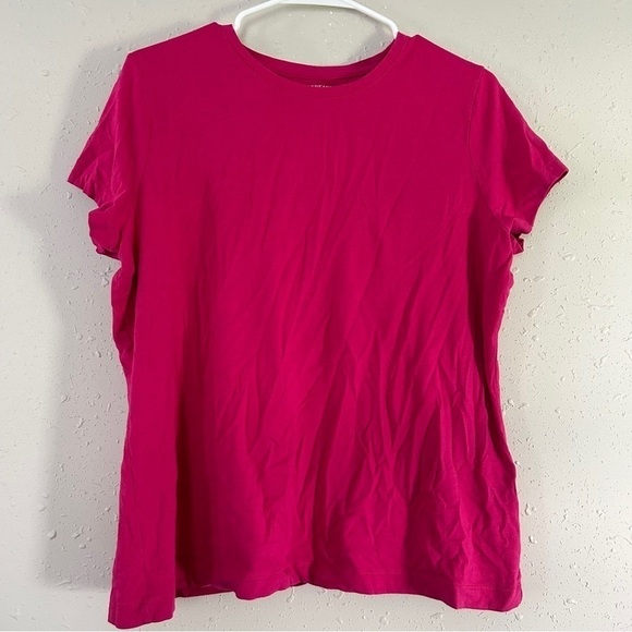 Lands' End Tops - Lands’ End Pink Short Sleeve T-Shirt Casual Summer XL Barbie Barbiecore